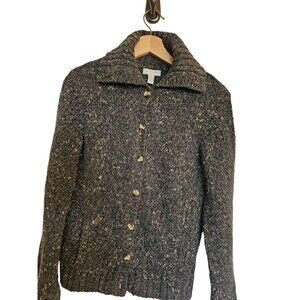 Charter Club knit cardigan size small gray chunky